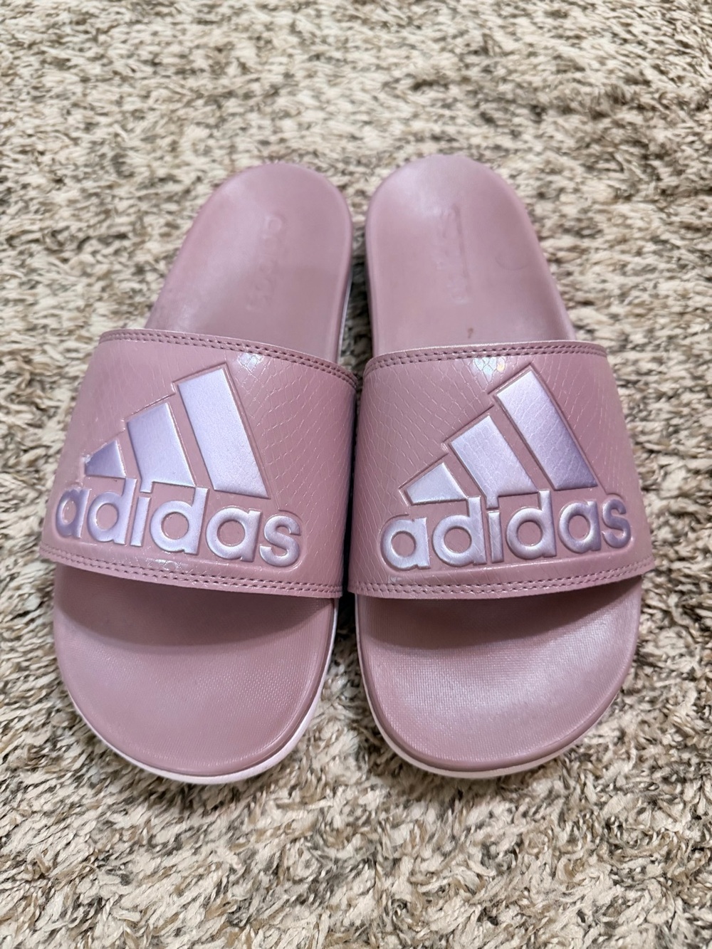 Adidas Rose Purple Slide Sandals
